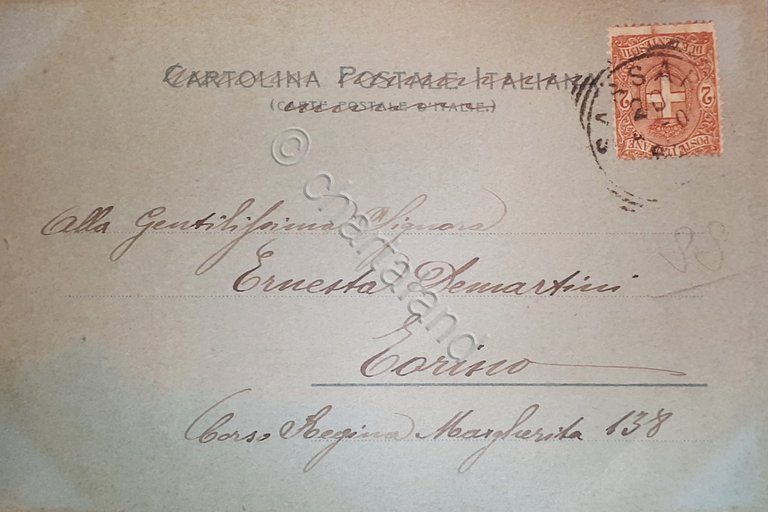 Cartolina - Sassari - Piazza Castello - 1900