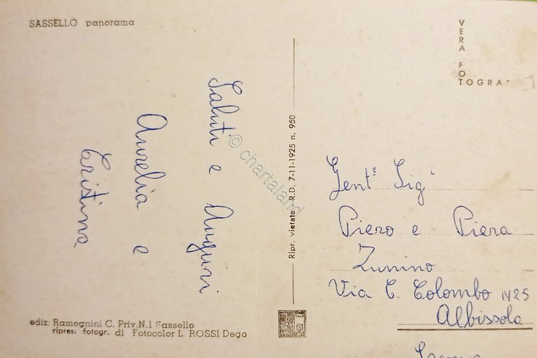 Cartolina - Sassello ( Savona ) - Panorama - 1954 …