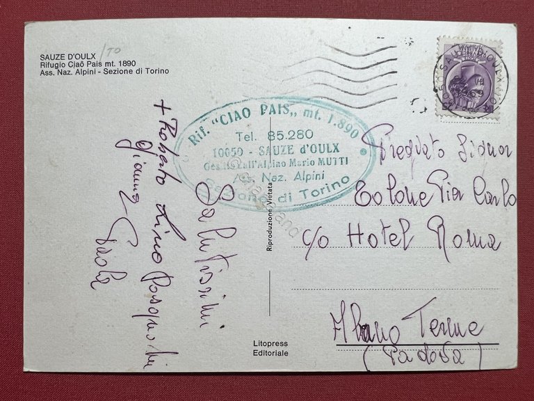 Cartolina - Sauze d'Oulx - Rifugio Ciao Pais - 1969 | Immagine Gallery 4