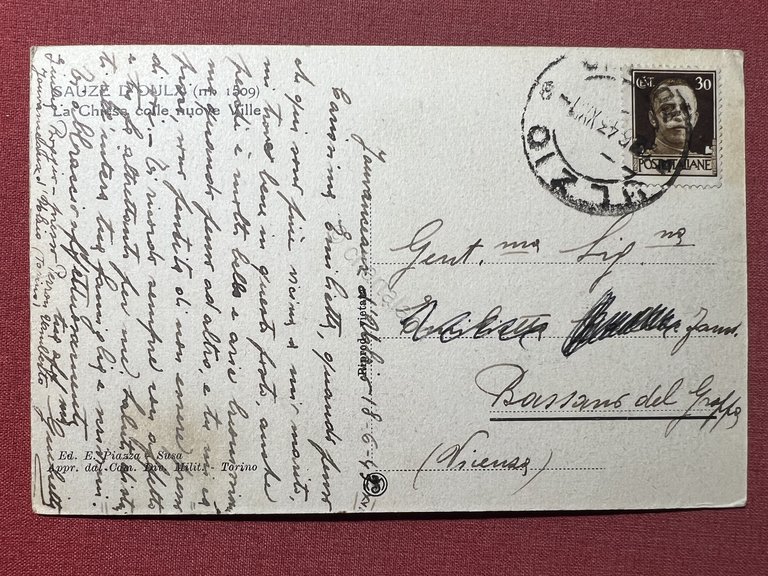 Cartolina - Sauze d'Oulx ( Torino ) - La Chiesa …