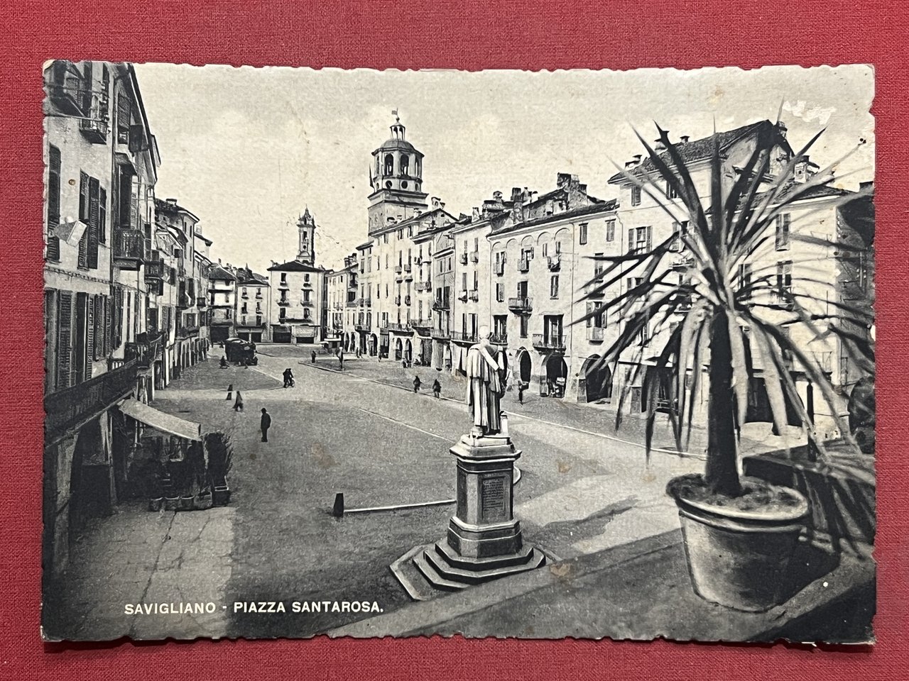 Cartolina - Savigliano ( Cuneo ) - Piazza Santarosa - …