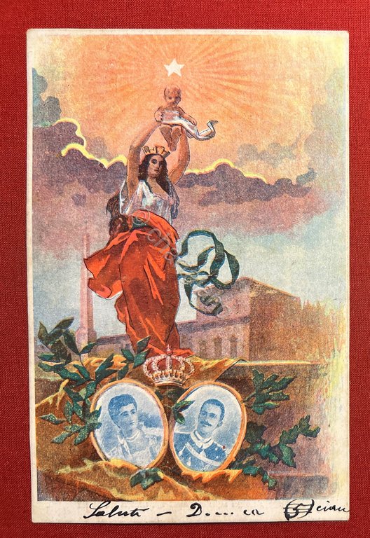 Cartolina - Savoia Commemorazione nascita discendente - 1901