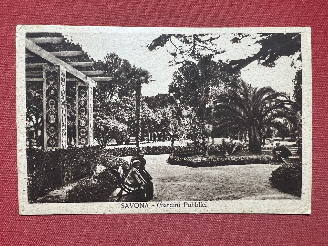 Cartolina - Savona - Giardini Pubblici - 1936
