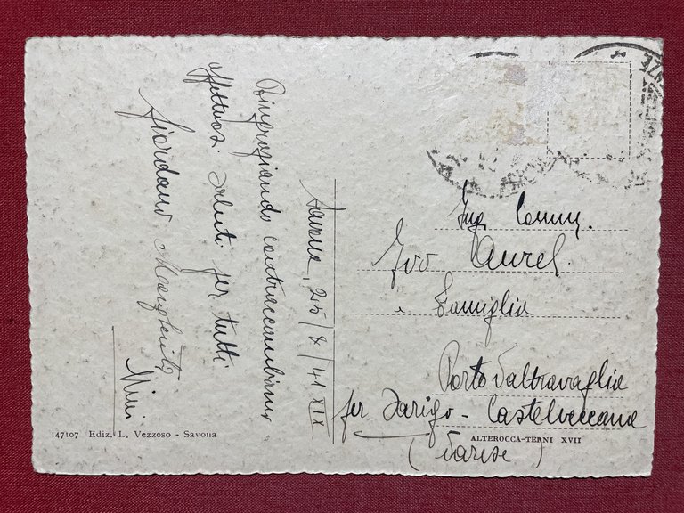 Cartolina - Savona - Porto e Funivia - 1941