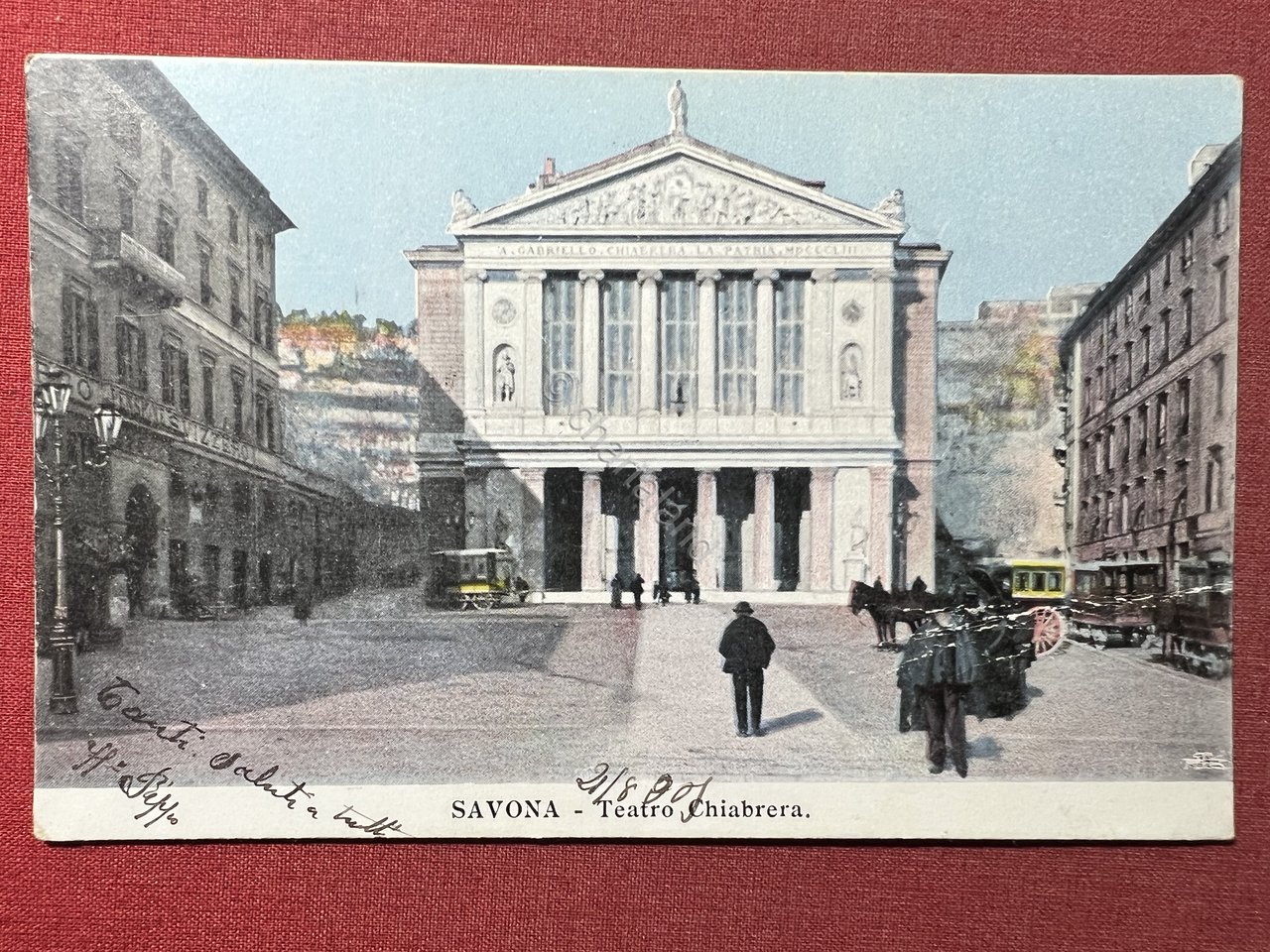 Cartolina - Savona - Teatro Chiabrera - 1901