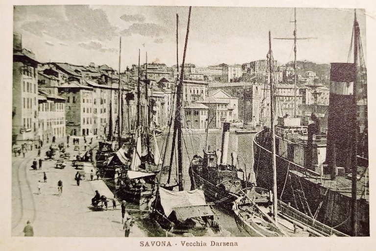 Cartolina - Savona - Vecchia Darsena - 1920 ca.