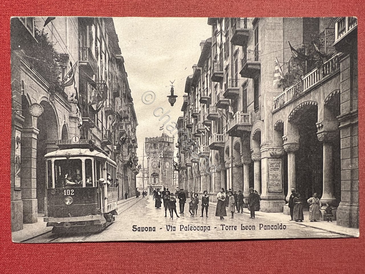 Cartolina - Savona - Via Paleocapa - Torre Leon Pancaldo …