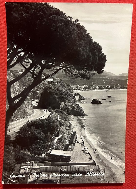 Cartolina - Savona - Visione pittoresca verso Albissola - 1959