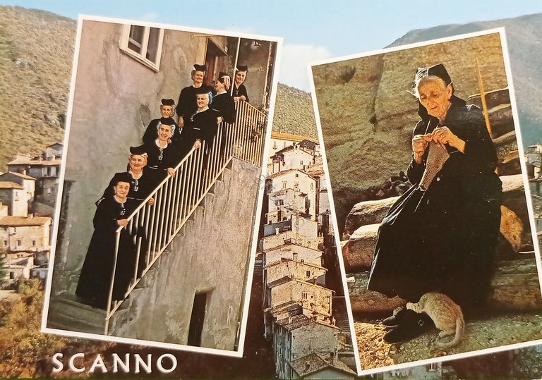 Cartolina - Scanno ( L'Aquila) - Costume festivo e giornaliero …