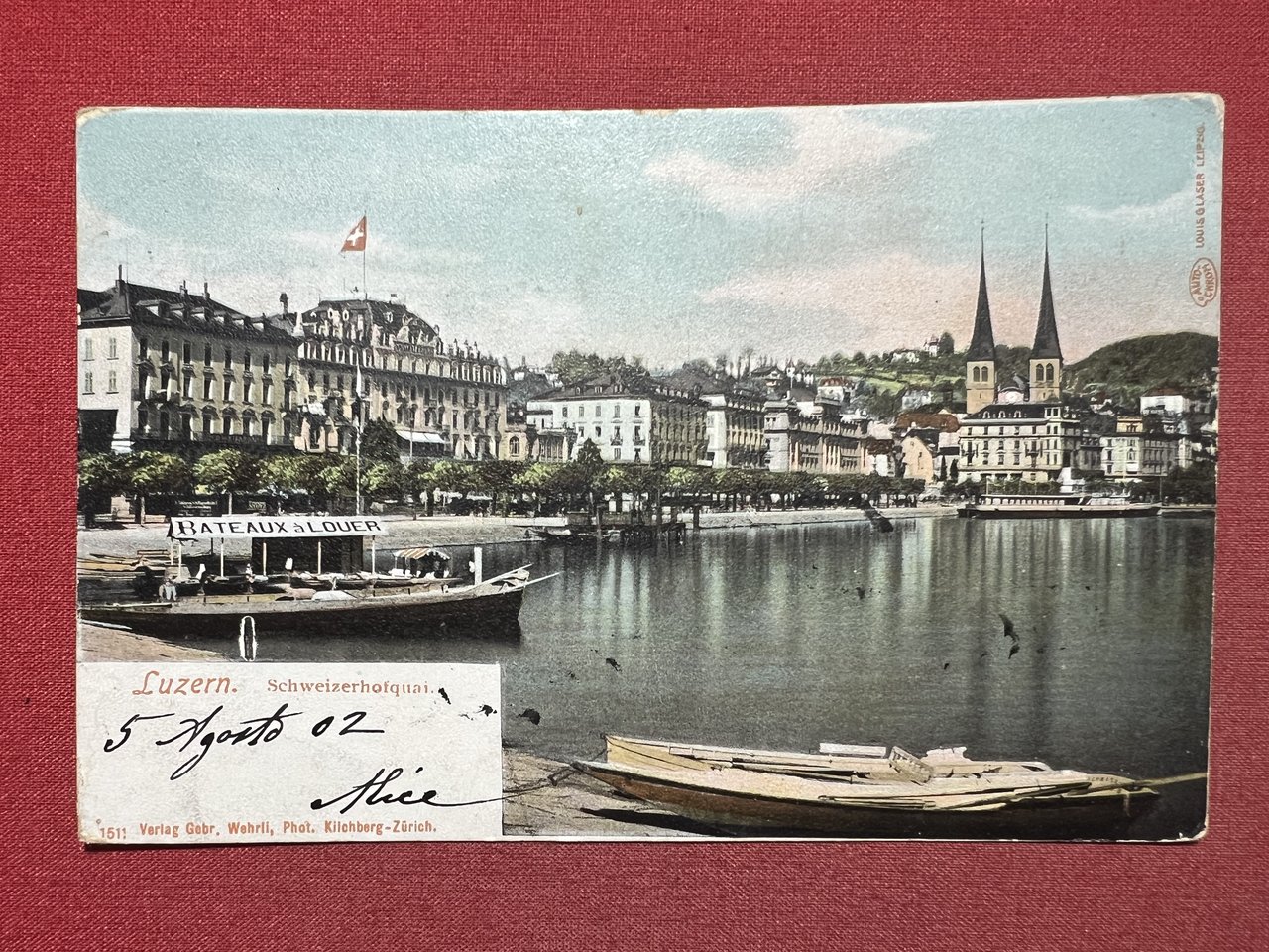 Cartolina - Schweizerhofquai - Luzern, Svizzera - 1902