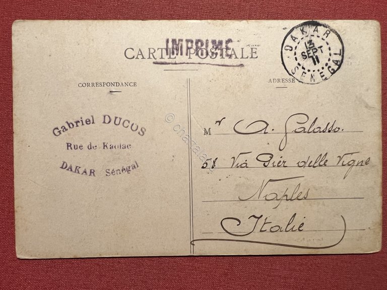 Cartolina - Sénégal - Dakar - Anse Bernard et Gouvernement …
