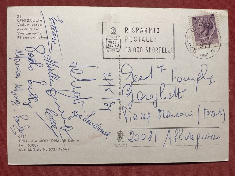 Cartolina - Senigallia ( Ancona ) - Veduta Aerea - …