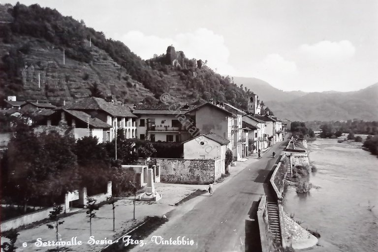 Cartolina - Serravalle Sesia - Frazione Vintebbio - 1958