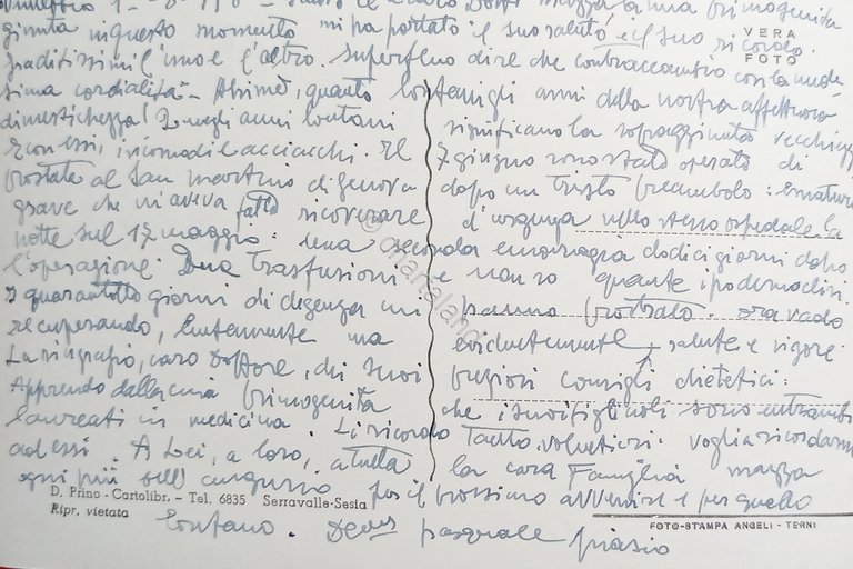 Cartolina - Serravalle Sesia - Frazione Vintebbio - 1958