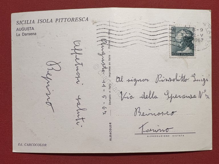 Cartolina - Sicilia Isola Pittoresca - Augusta ( Siracusa ) …