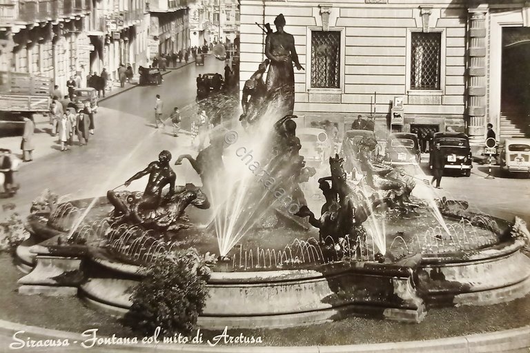Cartolina - Siracusa - Fontana col mito di Aretusa - …