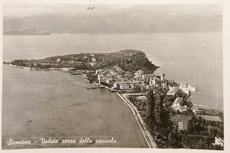 Cartolina - Sirmione ( Brescia ) - Veduta aerea della …