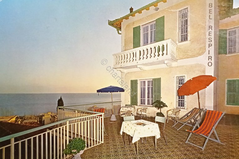 Cartolina - Soggiorno Villa Bel Respiro - Alassio - 1986