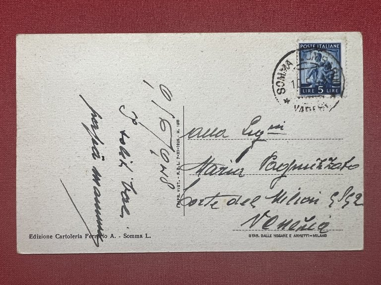 Cartolina - Somma Lombardo ( Varese ) - Il Ticino …