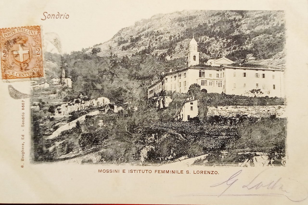 Cartolina - Sondrio - Mossini e Istituto femminile S. Lorenzo …