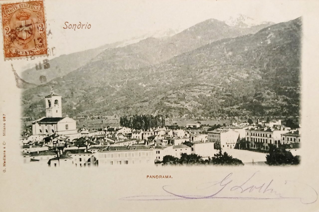 Cartolina - Sondrio - Panorama - 1900