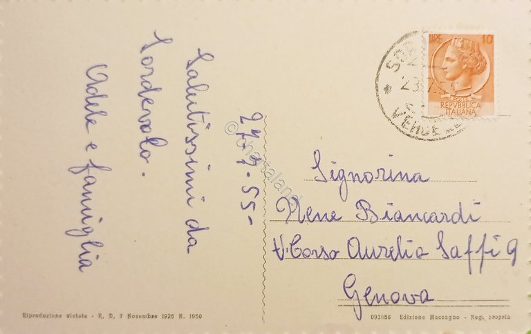 Cartolina - Sordevolo - Chiesa di S. Grato - 1955