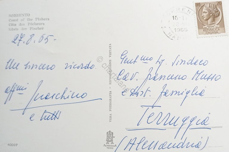 Cartolina - Sorrento - Marina dei Pescatori - 1965