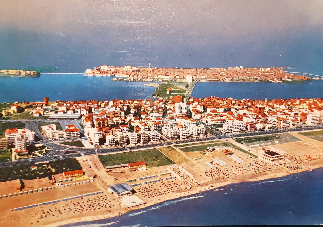 Cartolina - Sottomarina - Chioggia - Veduta aerea - 1967