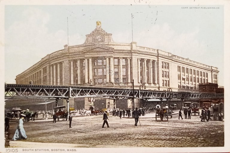 Cartolina - South Station - Boston, Massachusetts - 1911