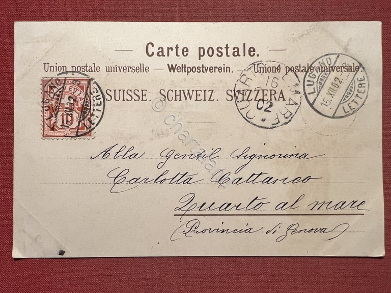 Cartolina - Souvenir de Lugano - Teatro - Lago - …