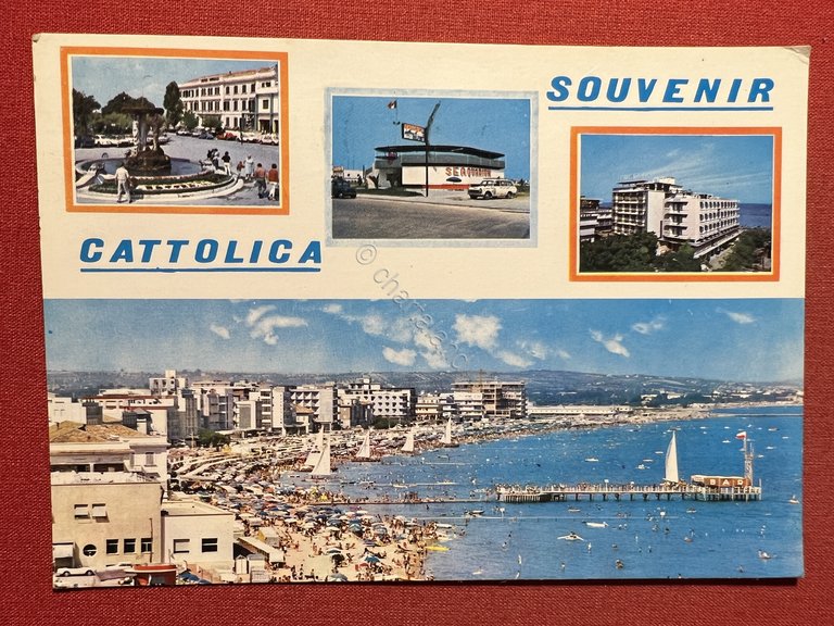 Cartolina - Souvenir di Cattolica ( Rimini ) - Vedute …