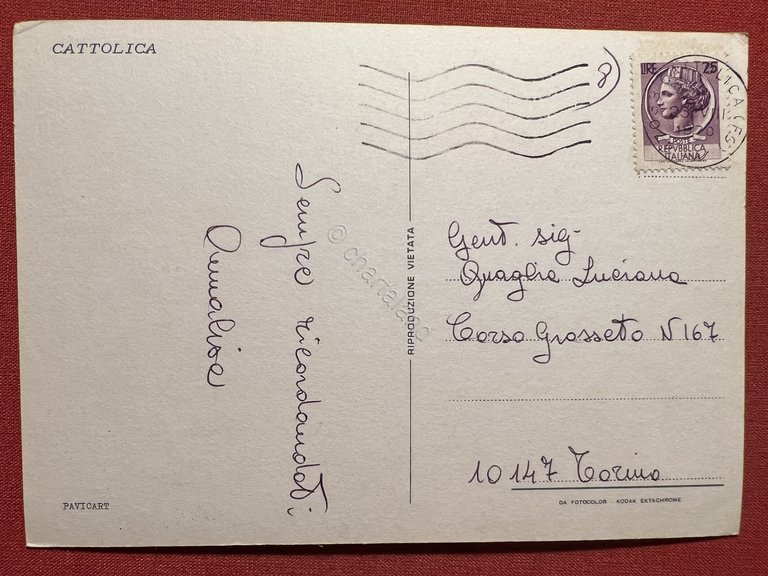 Cartolina - Souvenir di Cattolica ( Rimini ) - Vedute …