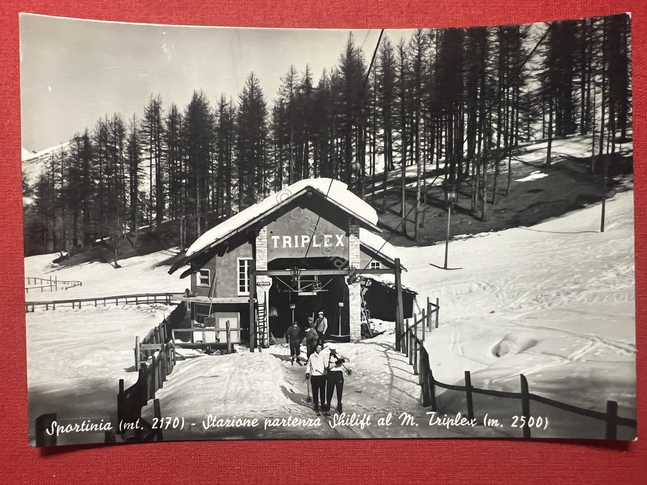 Cartolina - Sportinia - Stazione partenza Skilift al M. Triplex …