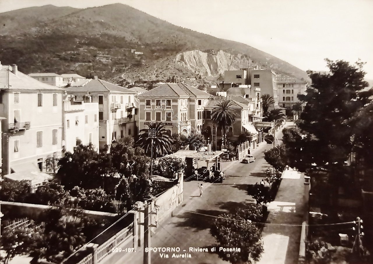 Cartolina - Spotorno - Riviera di Ponente - Via Aurelia …
