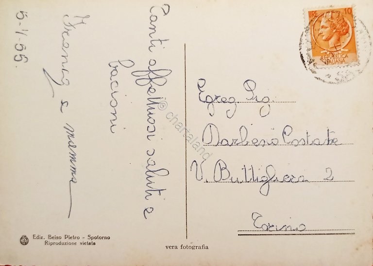 Cartolina - Spotorno - Riviera di Ponente - Via Aurelia …