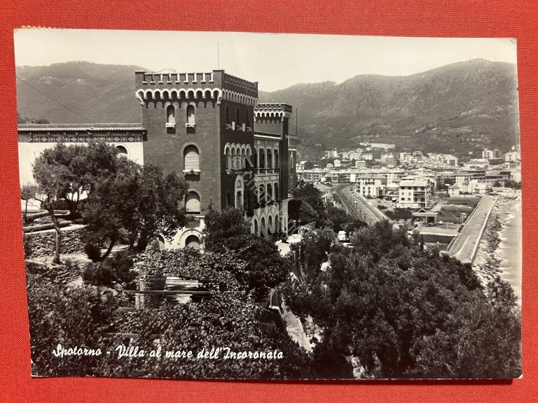 Cartolina - Spotorno ( Savona ) - Villa al Mare …