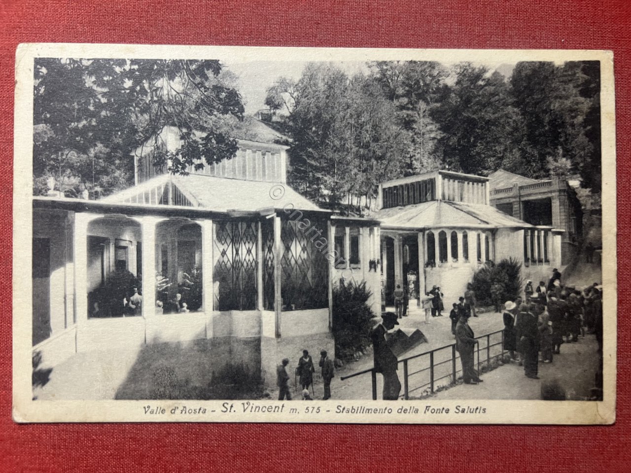 Cartolina - St. Vincent (Valle d'Aosta) - Stabilimento della Fonte …