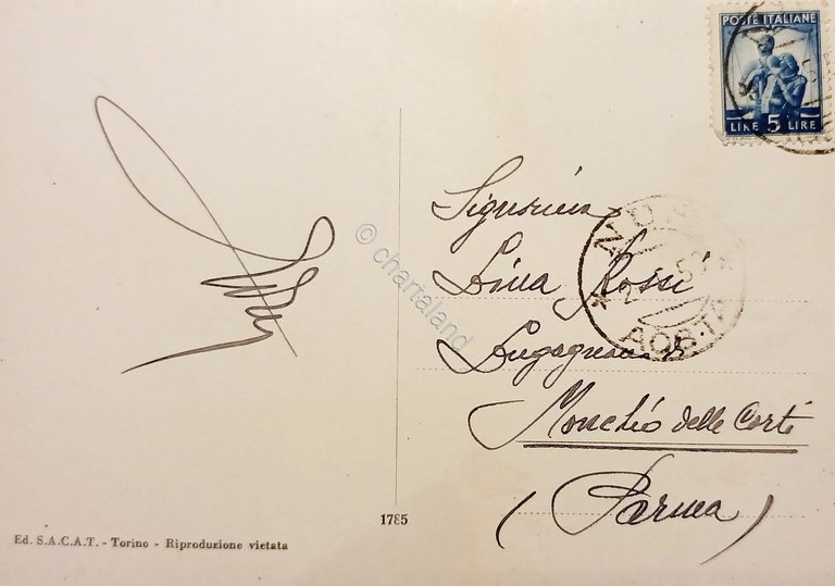 Cartolina - Statua a S. Bernardo da Mentone al Gran …