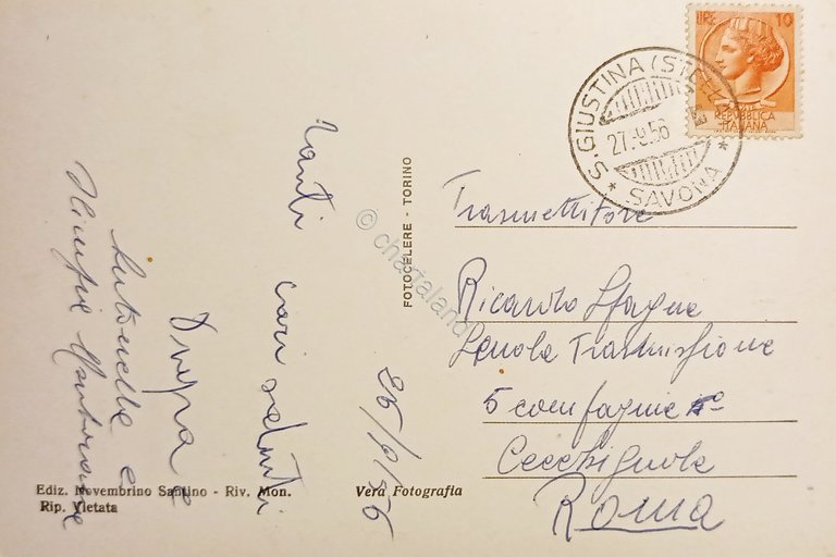 Cartolina - Stella S. Giustina (Savona) - Panorama da Levante …