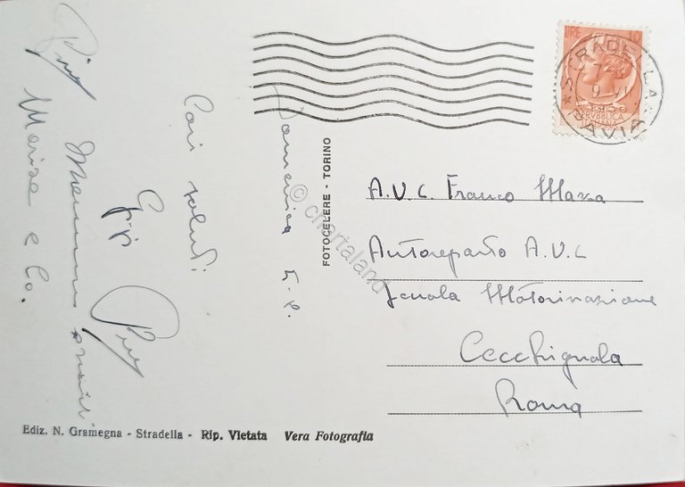 Cartolina - Stradella - Giardini Pubblici - 1956