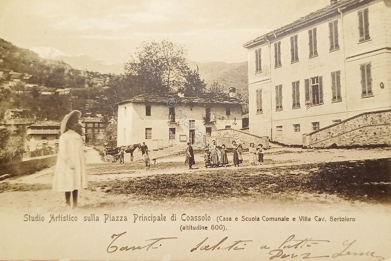 Cartolina - Studio Artistico sulla Piazza di Coassolo ( Torino …