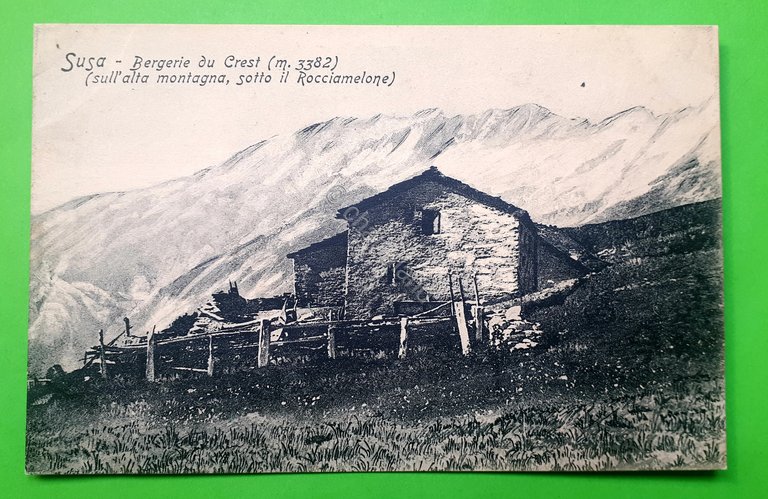 Cartolina - Susa - Bergerie du Crest - 1920 ca.