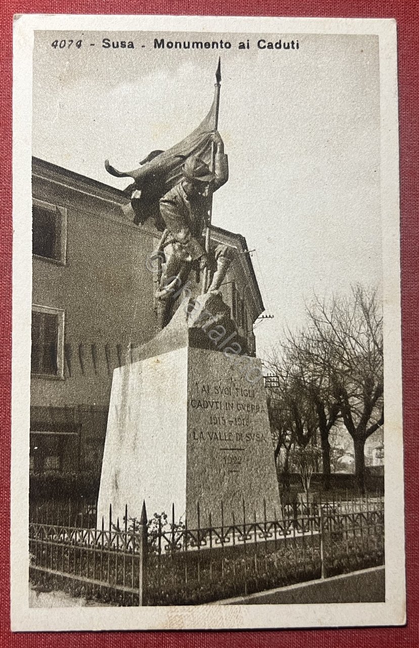 Cartolina - Susa ( Torino ) - Monumento ai Caduti …