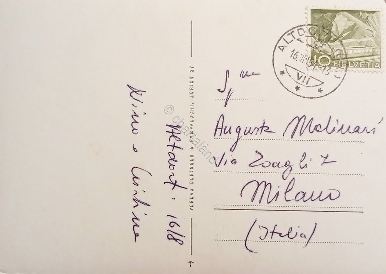 Cartolina - Svizzera - Altdorf - Telldenkmal - 1954