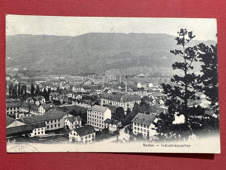 Cartolina - Svizzera - Baden - Industriequartier - 1909 | Immagine Gallery 3