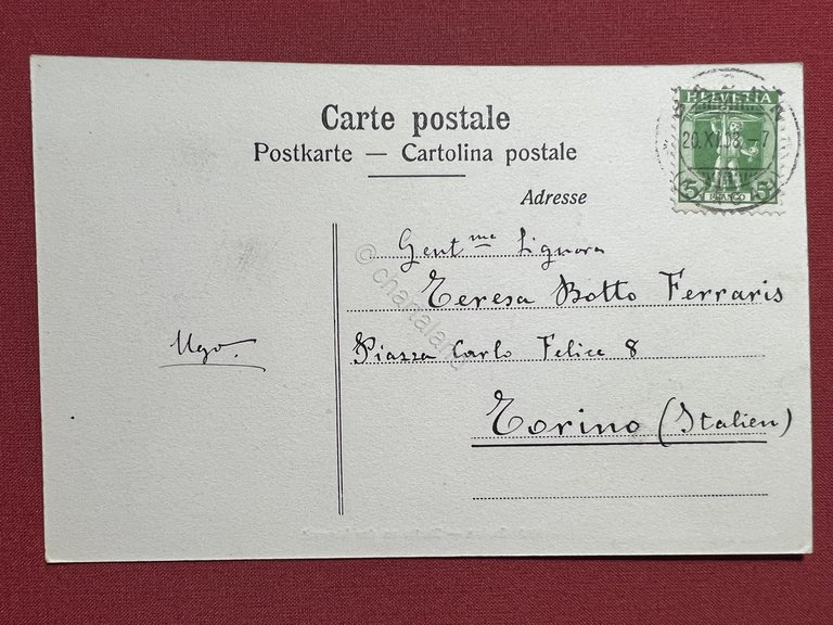 Cartolina - Svizzera - Baden - Partie an der Limmat …