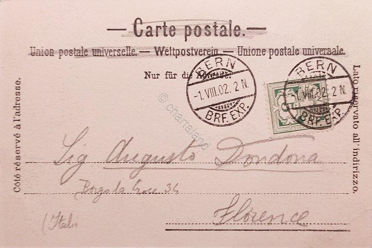 Cartolina - Svizzera - Bern - 1902
