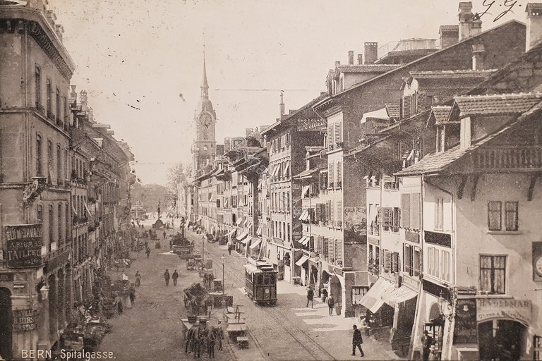 Cartolina - Svizzera - Bern - Spitalgasse - 1904