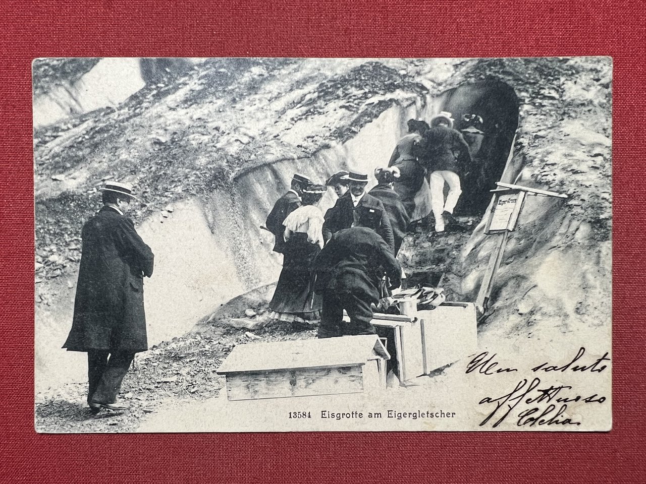 Cartolina - Svizzera - Eisgrotte am Eigergletscher - 1905
