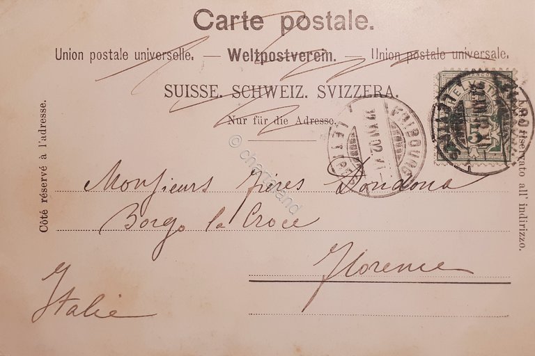 Cartolina - Svizzera - Fribourg - 1902